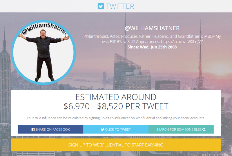 Illustration for article titled Let’s calculate how much celebrities are worth on a per-tweet basis